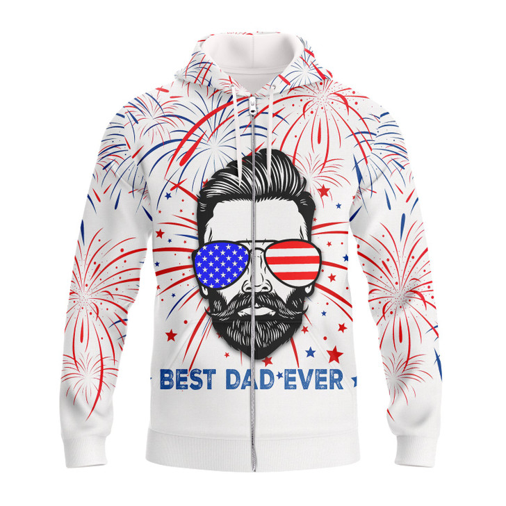 FUNSTUFFPRINT  Independence Day Is Coming - Best Dad Ever  3D Hoodie and Zip Hoodie