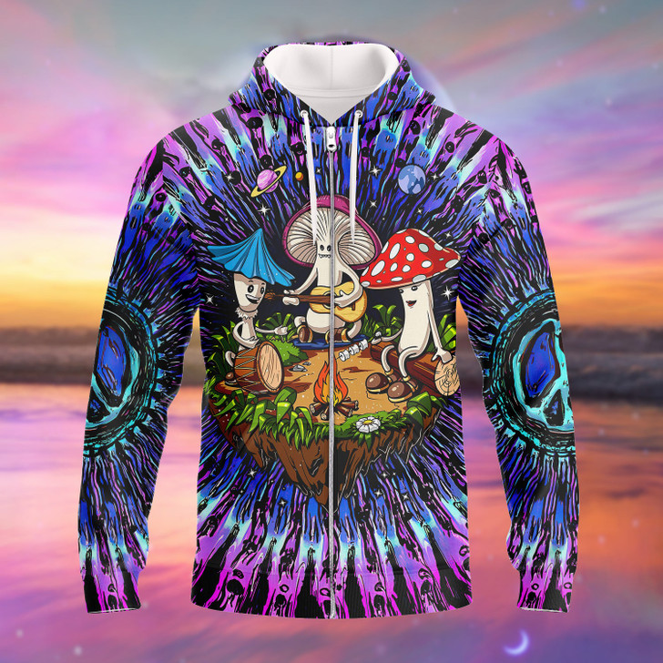 FUNSTUFFPRINT Hippie - Full Print HTL   3D Hoodie and Zip Hoodie