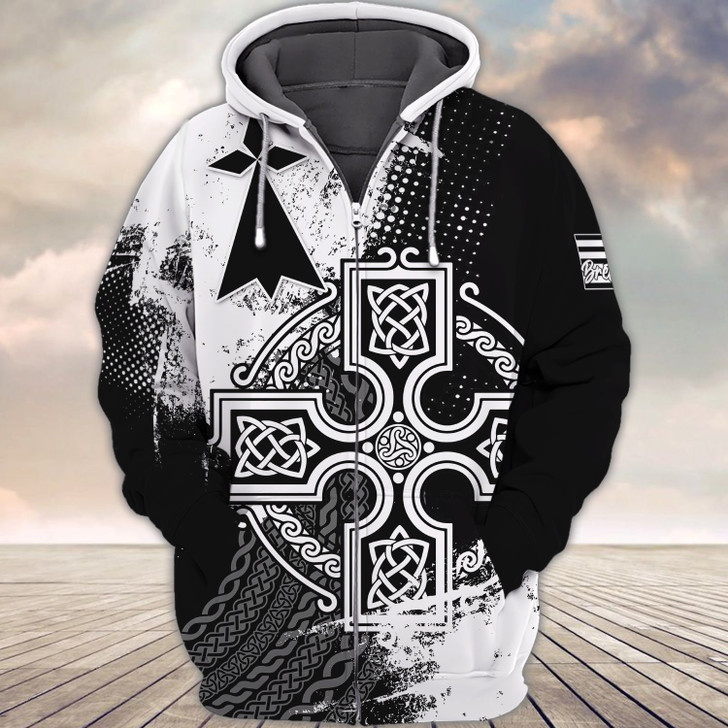 FUNSTUFFPRINT Brittany Celtic  Full Print 06  3D Hoodie and Zip Hoodie