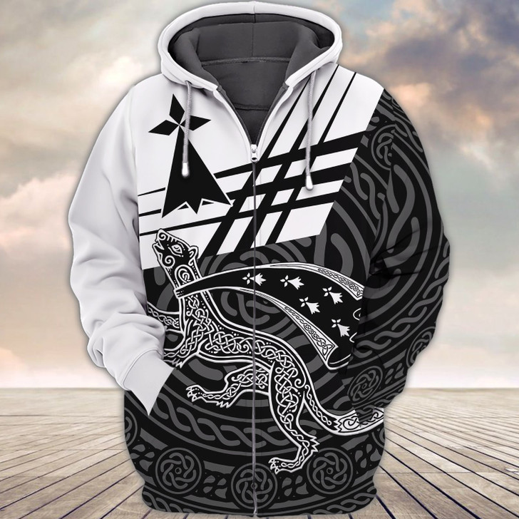 FUNSTUFFPRINT Brittany Celtic Full Print 07  3D Hoodie and Zip Hoodie
