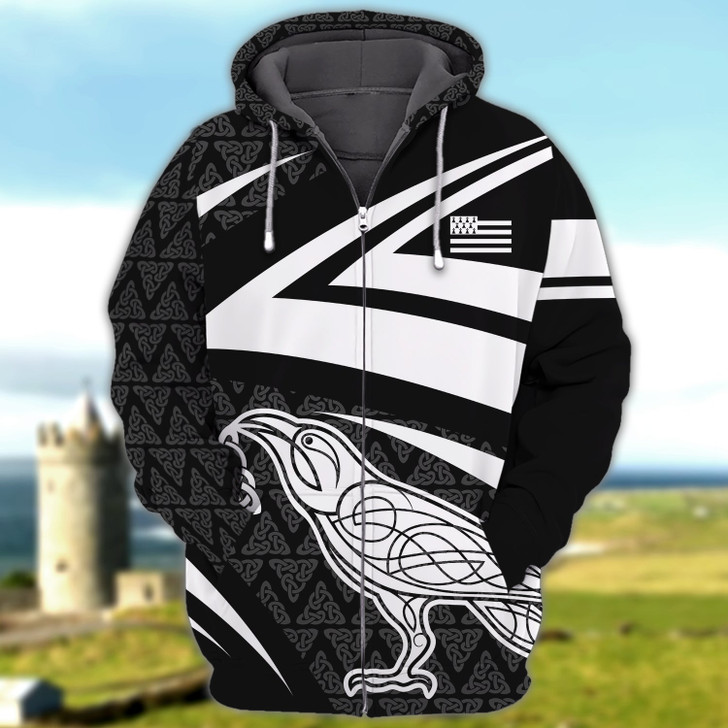 FUNSTUFFPRINT Brittany Celtic Full Print 15  3D Hoodie and Zip Hoodie