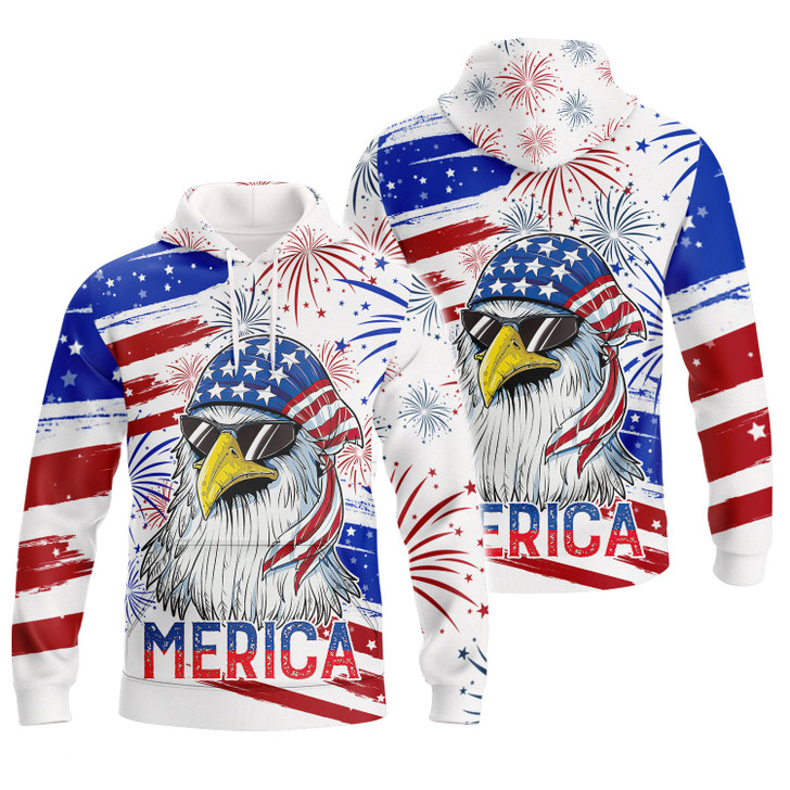 FUNSTUFFPRINT Independence Day Is Coming Ealge Merica   3D Hoodie and Zip Hoodie