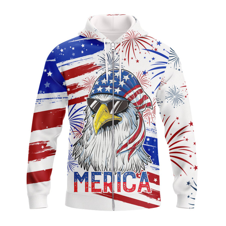 FUNSTUFFPRINT Independence Day Is Coming Ealge Merica   3D Hoodie and Zip Hoodie