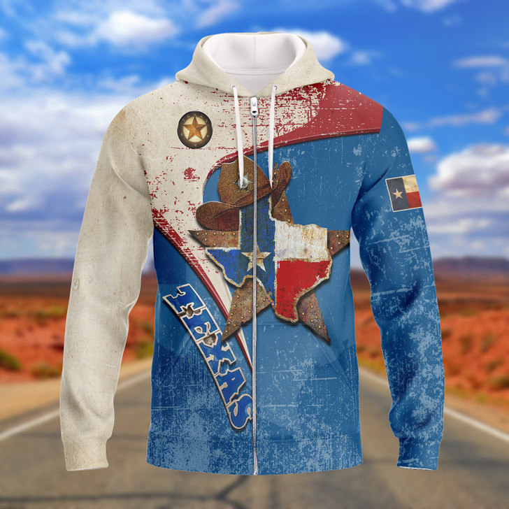 FUNSTUFFPRINT Texas Full Print 04  3D Hoodie and Zip Hoodie