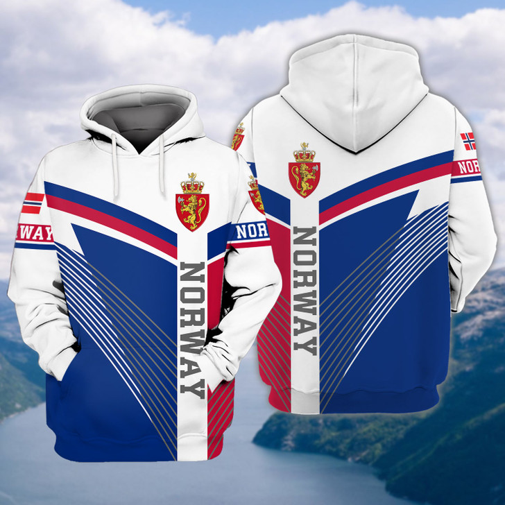 FUNSTUFFPRINT Full Print  Norway   3D Hoodie and Zip Hoodie