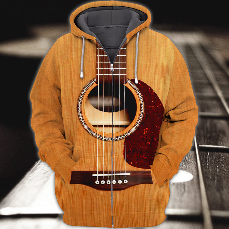 FUNSTUFFPRINT Guitar, Cool Dads Play Guitar  3D Hoodie and Zip Hoodie