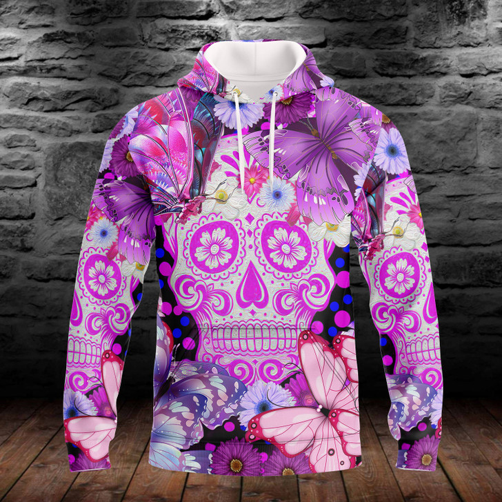 FUNSTUFFPRINT Sugar Skull  3D Hoodie and Zip Hoodie