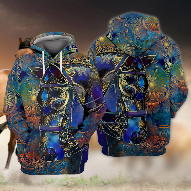 FUNSTUFFPRINT Horse Art Full Print Tad 3D Hoodie and Zip Hoodie