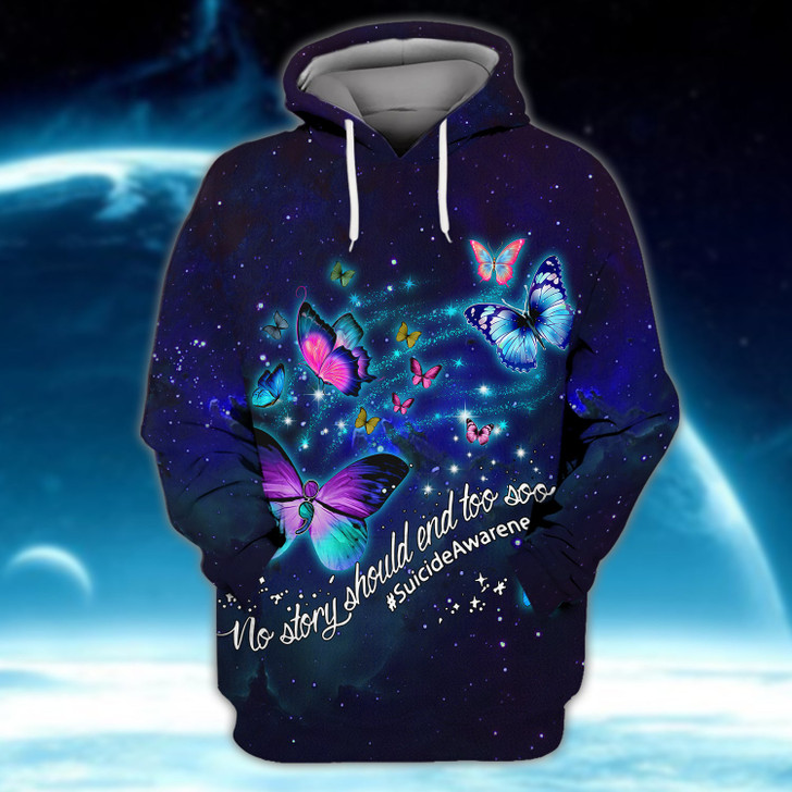FUNSTUFFPRINT Butterfly  Full Print - TD96  3D Hoodie and Zip Hoodie