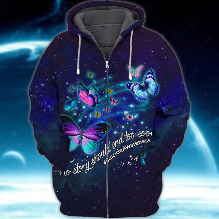 FUNSTUFFPRINT Butterfly  Full Print - TD96  3D Hoodie and Zip Hoodie