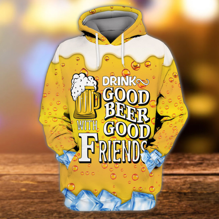 FUNSTUFFPRINT Beer Full Print - TD96  3D Hoodie and Zip Hoodie