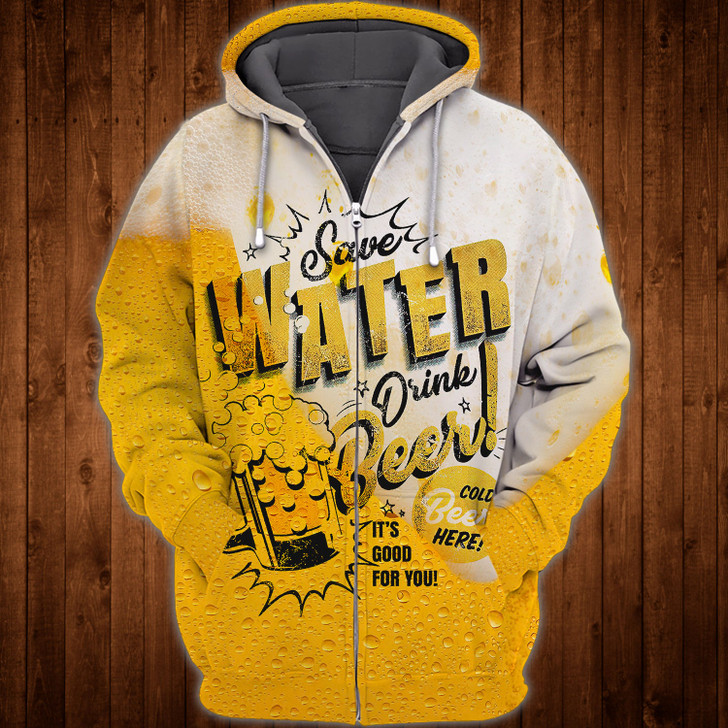 FUNSTUFFPRINT Beer Full Print - TD96  3D Hoodie and Zip Hoodie