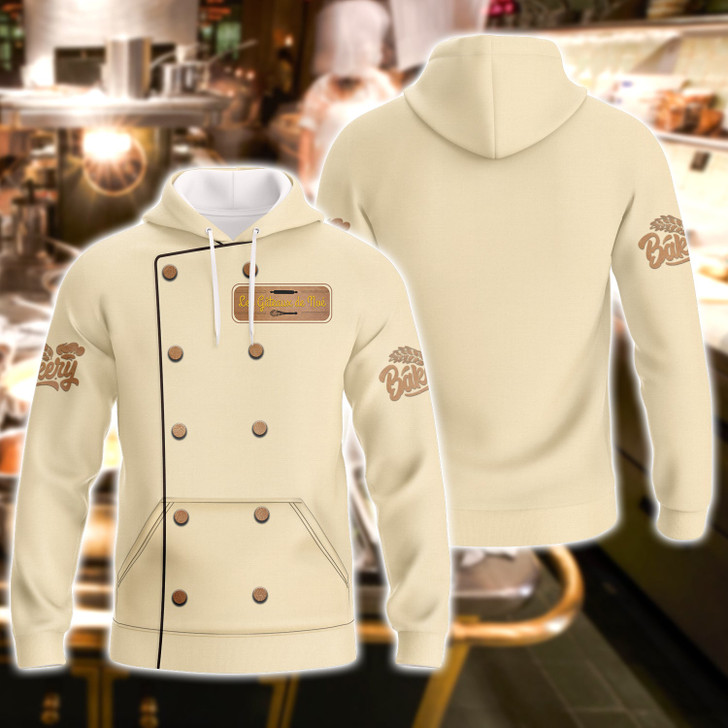 FUNSTUFFPRINT Baker, Bakery Chef, Full Print  3D Hoodie and Zip Hoodie