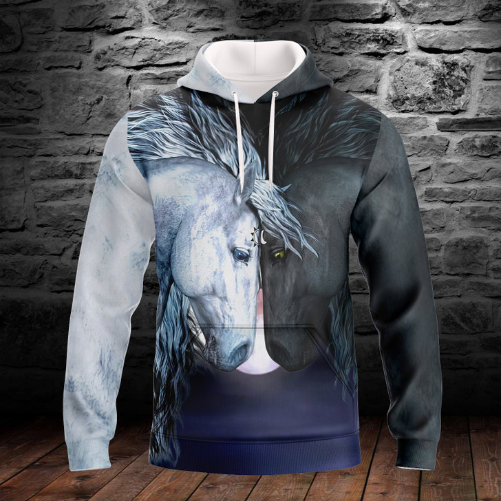 FUNSTUFFPRINT Horse Full Print   3D Hoodie and Zip Hoodie