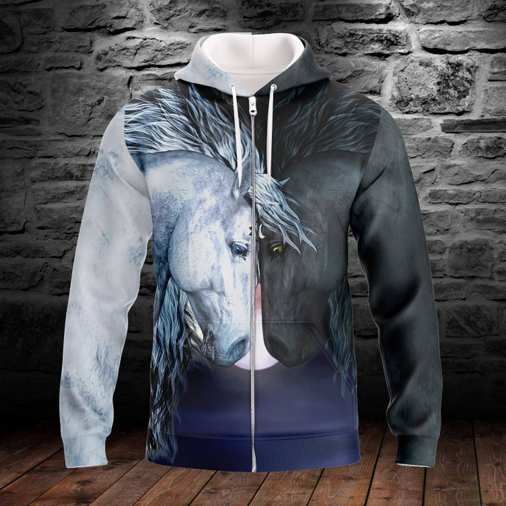 FUNSTUFFPRINT Horse Full Print   3D Hoodie and Zip Hoodie