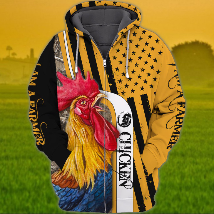 FUNSTUFFPRINT Farmer Q2 Full Print  3D Hoodie and Zip Hoodie