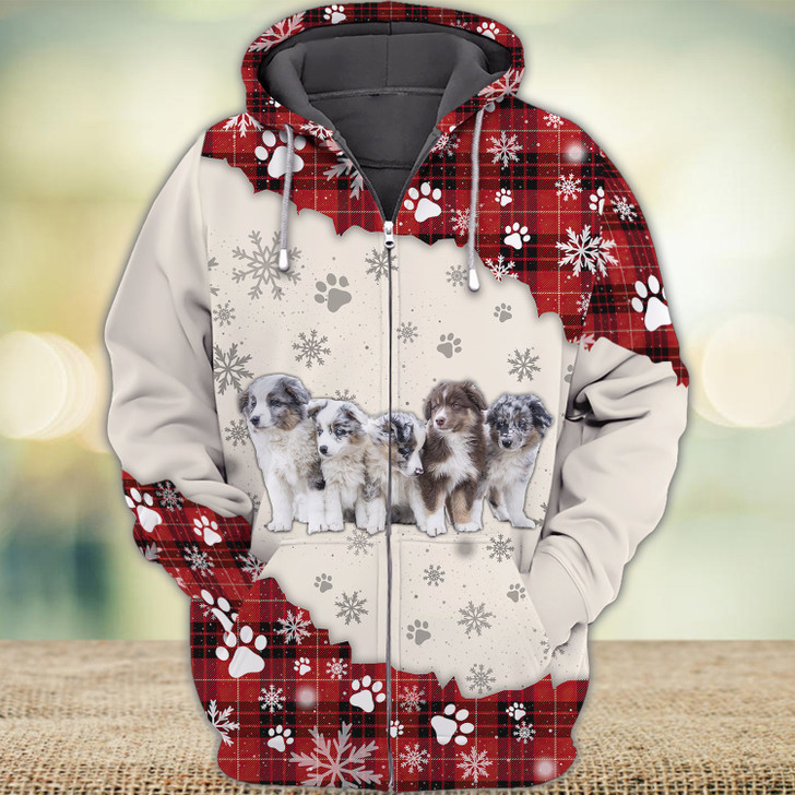 FUNSTUFFPRINT Snow Kitten Love  3D Hoodie and Zip Hoodie