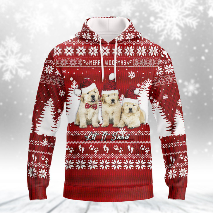 FUNSTUFFPRINT Puppy Golden REtriever  3D Hoodie and Zip Hoodie