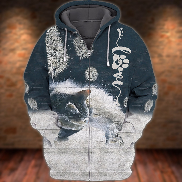 FUNSTUFFPRINT Cat Sleeping 3D Shirts Design   3D Hoodie and Zip Hoodie