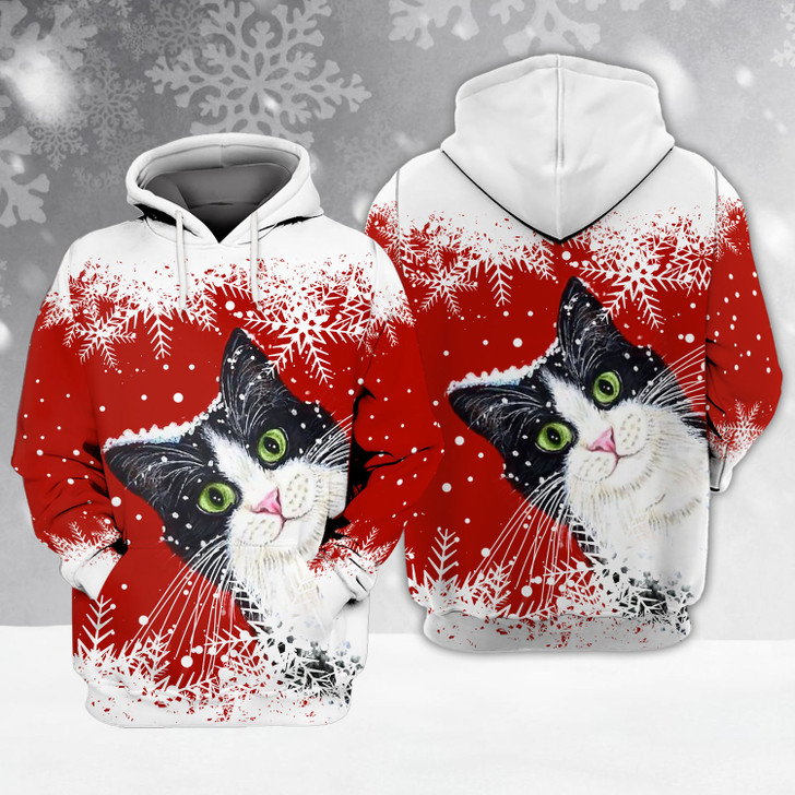 FUNSTUFFPRINT Christmas Cats  3D Hoodie and Zip Hoodie