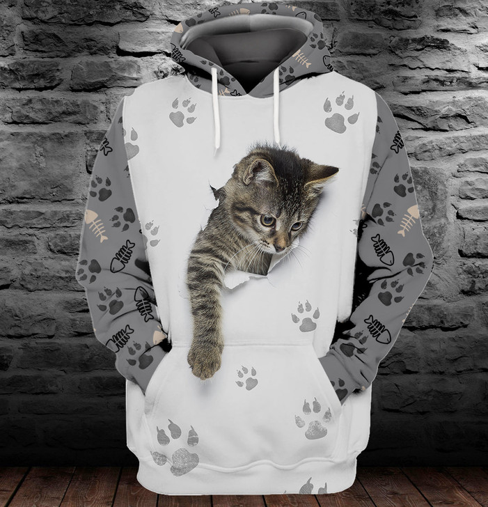 FUNSTUFFPRINT Cute Cats  3D Hoodie and Zip Hoodie
