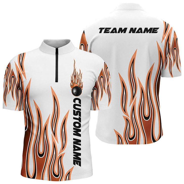 Custom Personalized Flame Bowling Shirts For Men And Women, Multi Color Bowling Jersey Shirt for Bowler