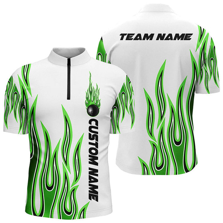 Custom Personalized Flame Bowling Shirts For Men And Women, Multi Color Bowling Jersey Shirt for Bowler