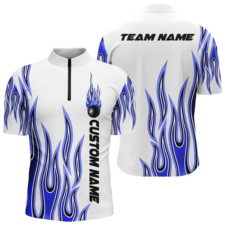 Custom Personalized Flame Bowling Shirts For Men And Women, Multi Color Bowling Jersey Shirt for Bowler