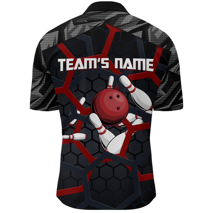 Custom Bowling Quarter-Zip Shirt For Men Camo Bowling Jersey 1/4 Zip Bowling Team League Shirts