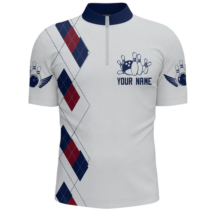 Custom I Don't Give A Split Bowling Quarter-Zip Shirt Men Custom American Bowling Jersey