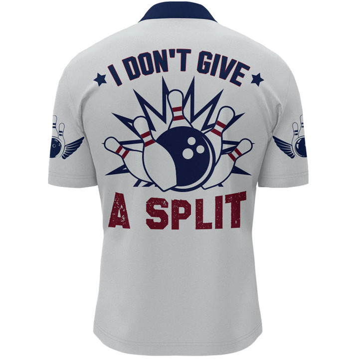 Custom I Don't Give A Split Bowling Quarter-Zip Shirt Men Custom American Bowling Jersey