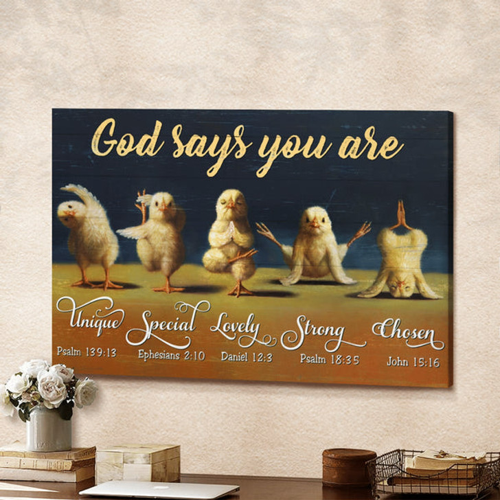 God Says You Are God Canvas, Christian Wall Art, Canvas Painting, Wall Decor, Painting On Canvas