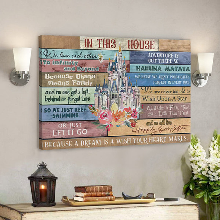 In The House Canvas Wall Art - Christian Canvas Prints - Faith Canvas - Bible Verse Canvas - Ciaocustom