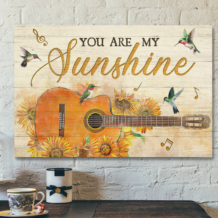 God Jesus Landscape Canvas Prints - God Wall Art - Jesus - Stunning Guitar - You Are My Sunshine - Ciaocustom