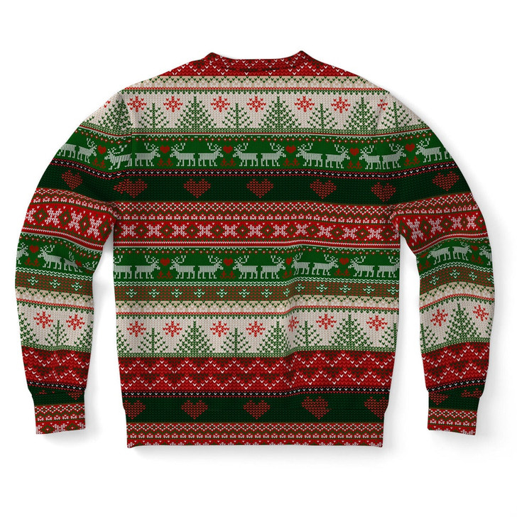 FUNSTUFFPRINT Naughty Reindeer Ugly Christmas Sweater, Christmas Sweater, Ugly Sweater, Funny Xmas Sweaters Ugly  Sweater
