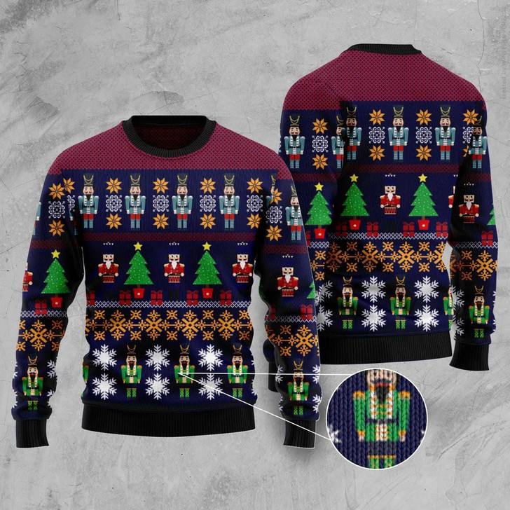 FUNSTUFFPRINT Nutcracker Ugly Christmas Sweater, Christmas Sweater, Ugly Sweater, Funny Xmas Sweaters Ugly  Sweater
