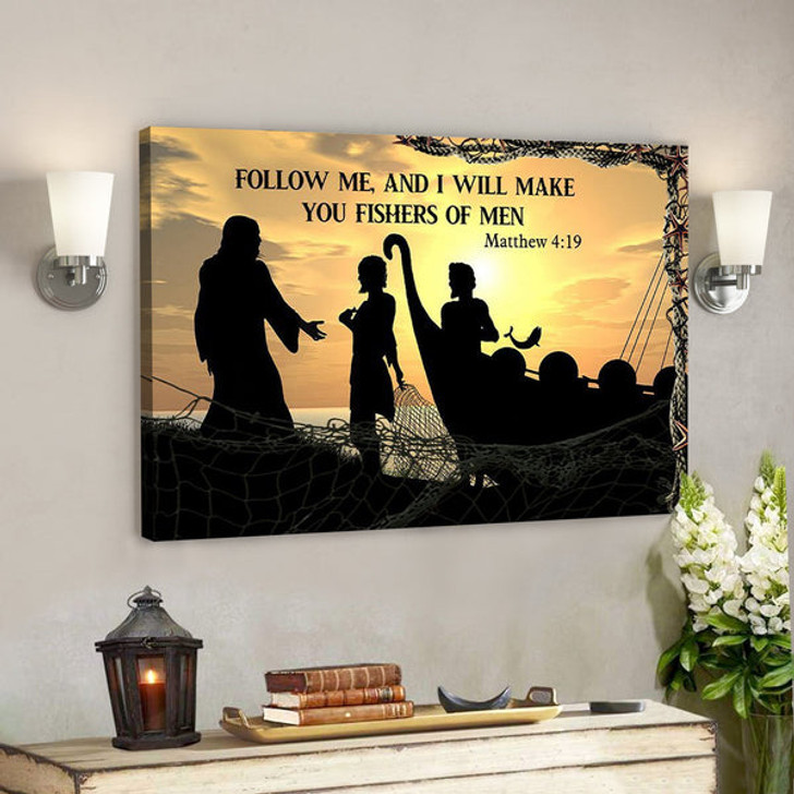 God Canvas - Bible Verse Canvas - Fishers Of Men - Jesus Canvas - Scripture Canvas - Ciaocustom