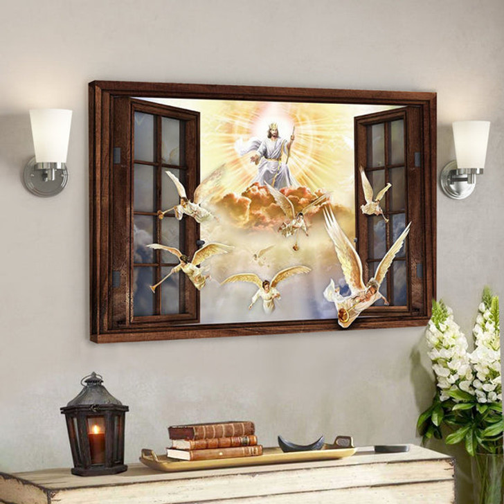 God Canvas - Bible Verse Canvas - Special Jesus And Angels Canvas - Scripture Canvas - Ciaocustom