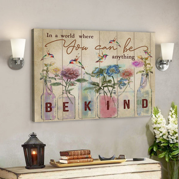 Bible Verse Canvas - Be Kind Canvas Wall Art - Scripture Canvas Wall Art - Ciaocustom