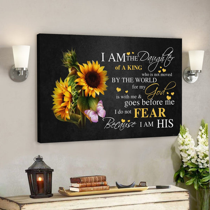 Bible Verse Canvas - Daughter Of King Canvas Wall Art - Scripture Canvas Wall Art - Ciaocustom