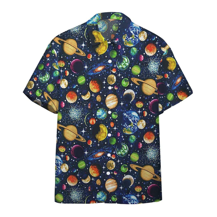 3D Solar System Custom Hawaii Shirt for men and women