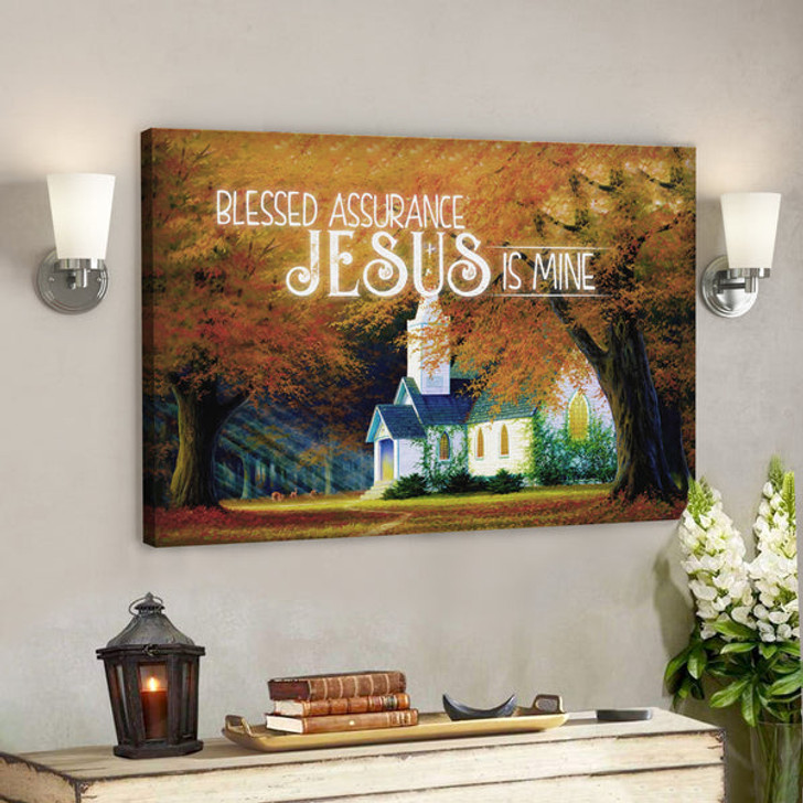 Bible Verse Canvas - Blessed Assurance Jesus Is Mine Canvas Wall Art - Scripture Canvas Wall Art - Ciaocustom