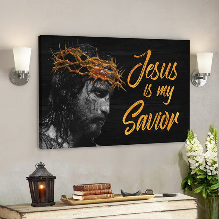 Jesus Is My Savior Canvas Wall Art - Bible Verse Canvas - Scripture Canvas Wall Art - Ciaocustom