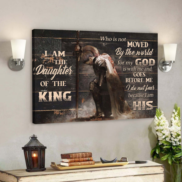 I Am The Daughter Of The King - Do Not Fear Because I Am His Canvas Wall Art - Bible Verse Canvas - Scripture Canvas Wall Art - Ciaocustom