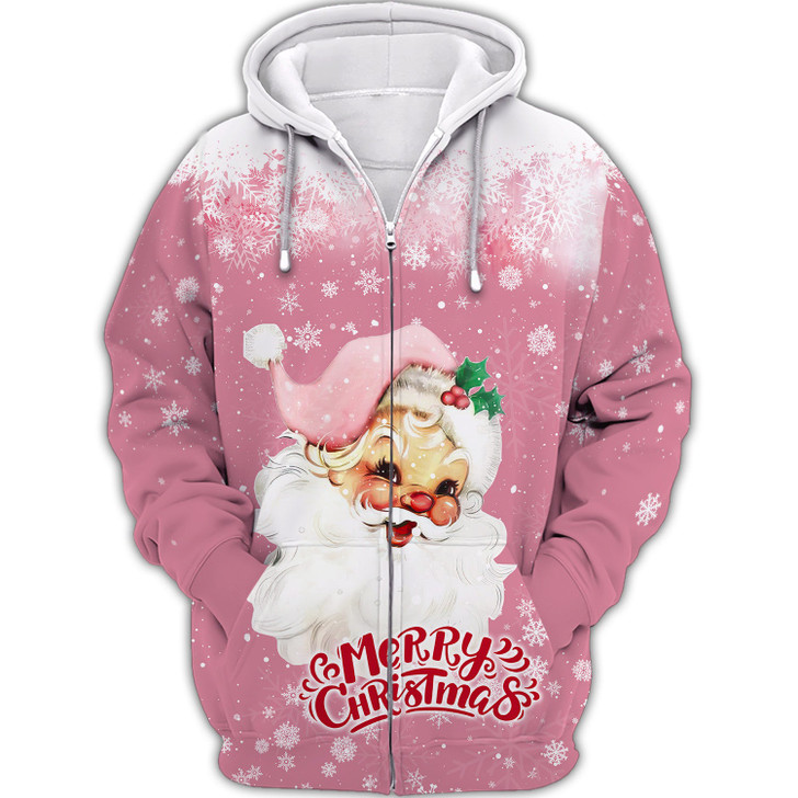 FUNSTUFFPRINT  Santa Claus Christmas Printed Unisex Merry Christmas 3D Hoodie and Zip Hoodie