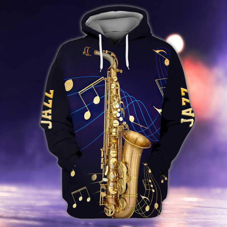 FUNSTUFFPRINT Saxophone Z125  3D Hoodie and Zip Hoodie