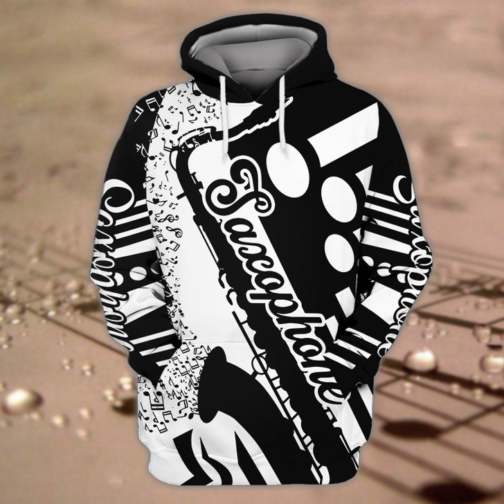 FUNSTUFFPRINT Saxophone Z127  3D Hoodie and Zip Hoodie
