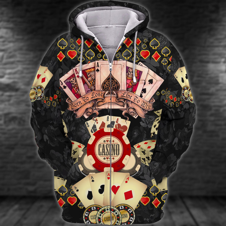 FUNSTUFFPRINT Poker Shirt For Him, Women Poker , Poker Gift For Dad   3D Hoodie and Zip Hoodie
