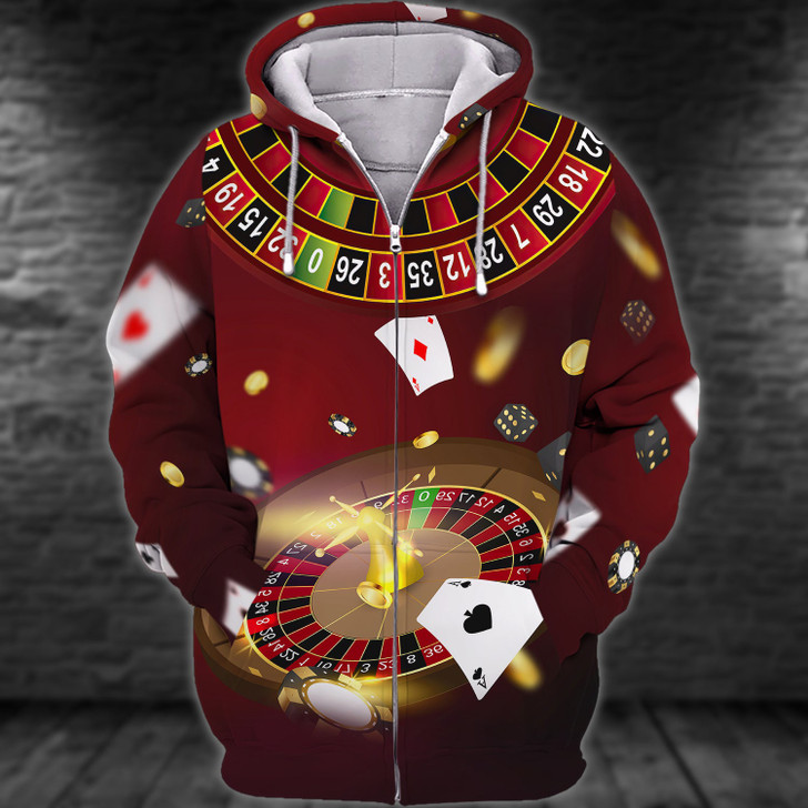 FUNSTUFFPRINT Poker Shirt For Him, Poker Gift For Dad   3D Hoodie and Zip Hoodie