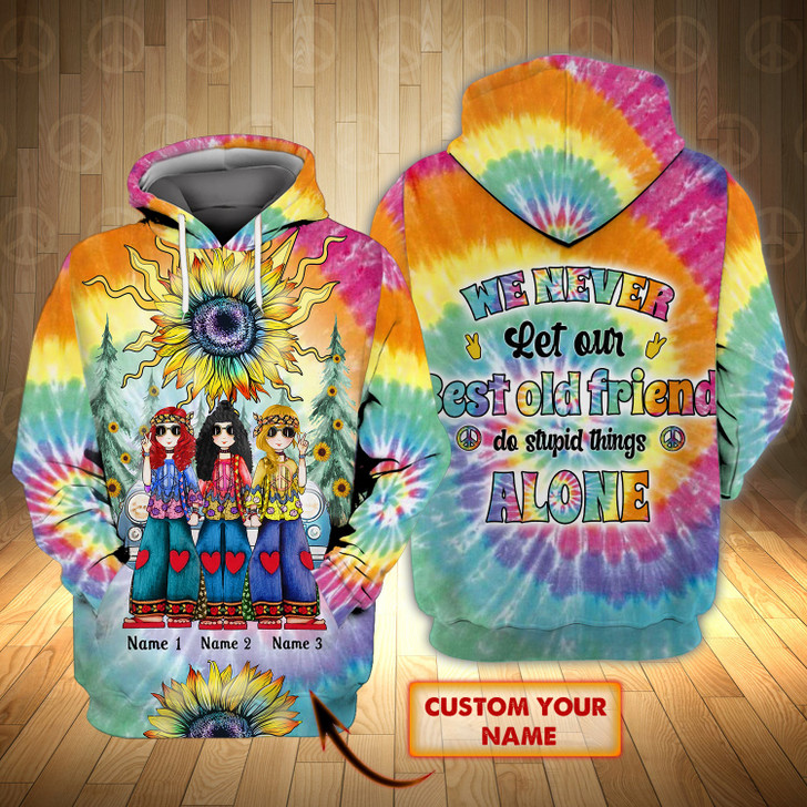 FUNSTUFFPRINT Blue & Red Fire Trucker   3D Hoodie and Zip Hoodie